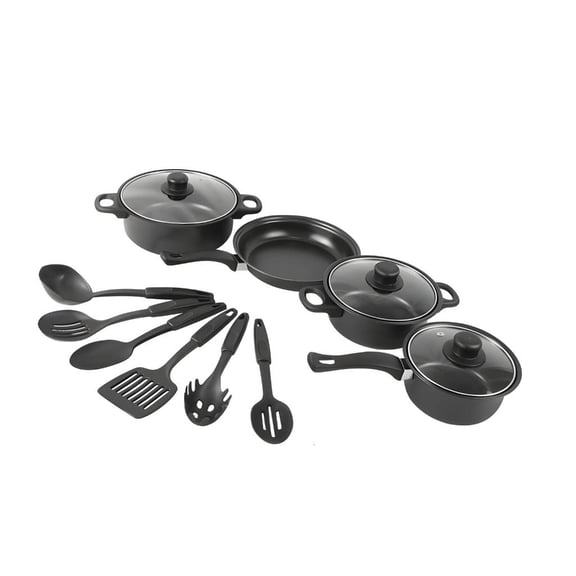 Giaone Pack of 13 Premium Cookware Set with Enhanced Heat Retention Ergonomic Handles for Home Chefs