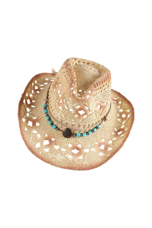 Paper Straw Wide Brimmed Hat Openwork Braided Design Sun Protections Outdoor Panama Hat For Women Men
