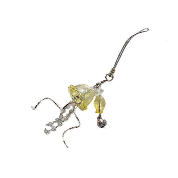 Giaone Jellyfish Phone Chain Phone Pendant Mobile Phone Lanyard Acrylic Texture