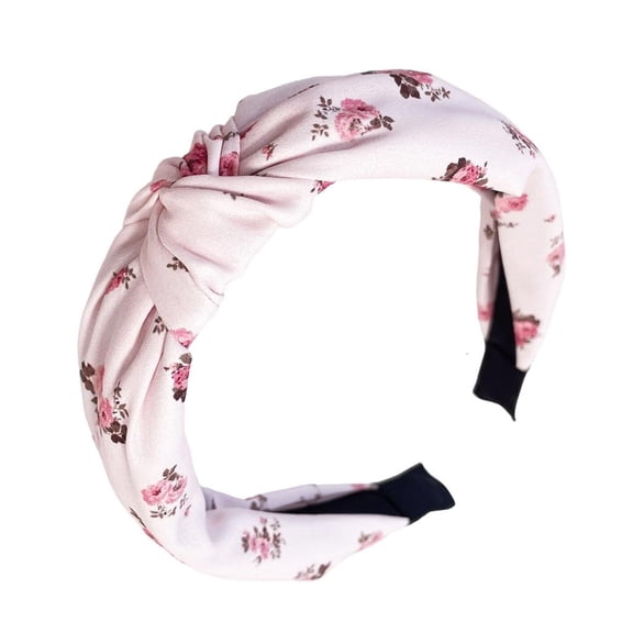 Giaone Pink Floral Print Cloth Headbands NonSlip Comfortable Hairband For Wear