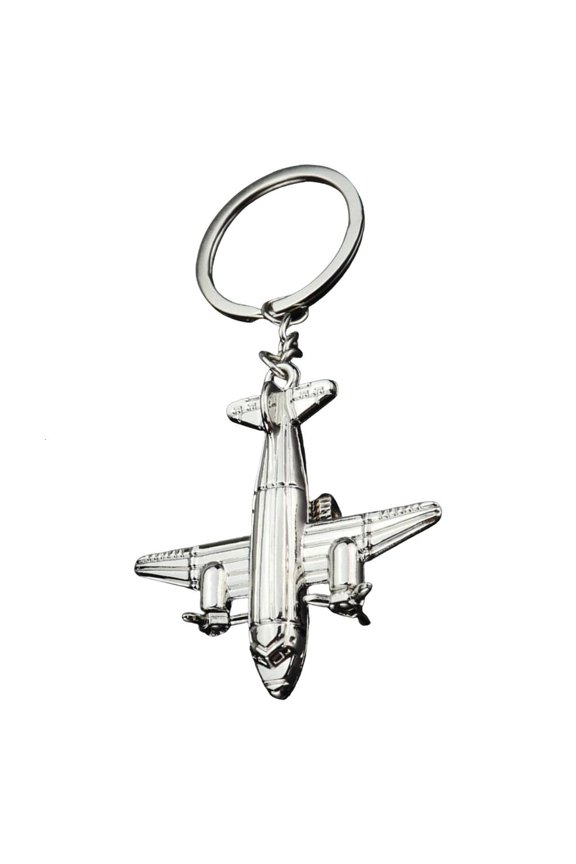 Plane Keychain Jewelry Metal Work Key Fob for Adventurers and Style Seekers