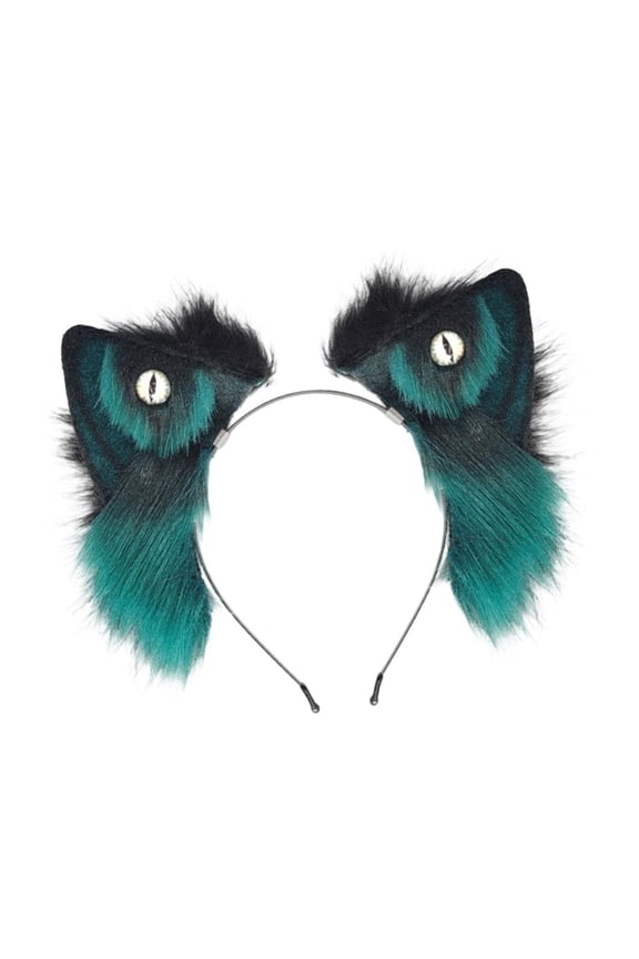 Plush Wolf Ear Hairband Bendable Ear Hairhoop for Masquerades Party Wear