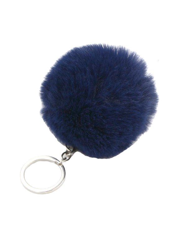 Pom Poms Keychain Fluffy Pompoms Faux Fur Puff Ball Keyrings for Girls Women