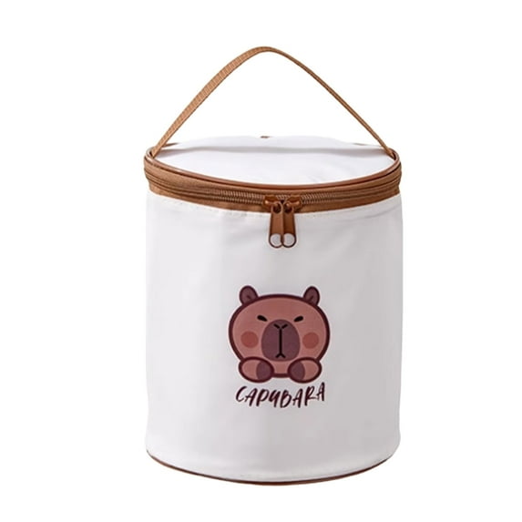 Giaone Portable Large Capacity Capybara Insulated Lunch Bag Food Container for Students