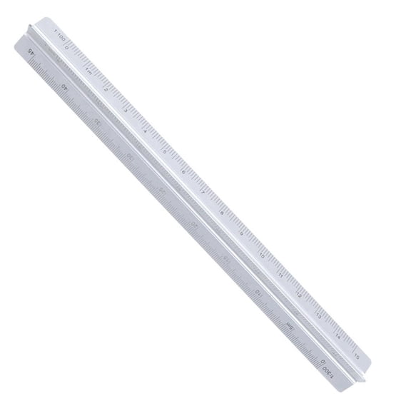 Giaone Precise Aluminum Triangular Scale Ruler For Architects Engineers Students