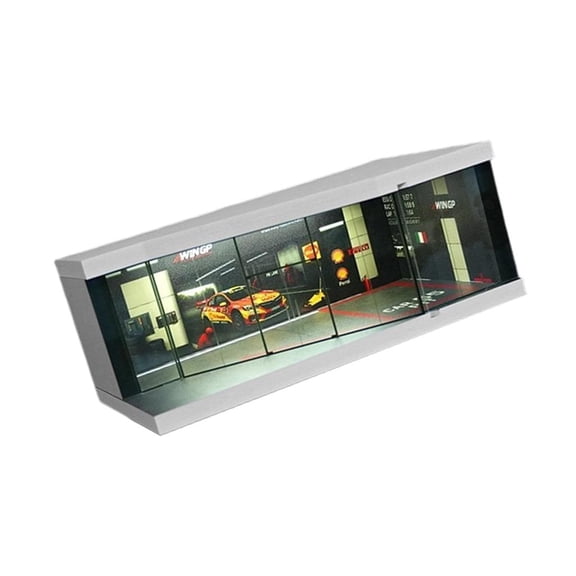 Giaone Premium Display Case with BuiltIn Lights for 1:64 Scale Car Models Offering Modularized Assembly Prote