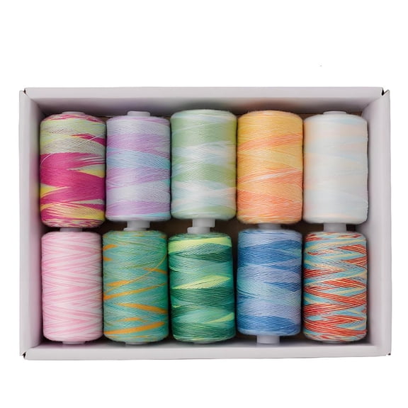 Giaone Professional Polyester Sewing Thread 10 Colors for Industrial Machines