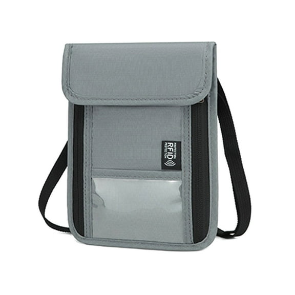 Giaone RFIDS Blocking Stash Neck Wallet,Lightweight Travel Pouch + Passport Holder