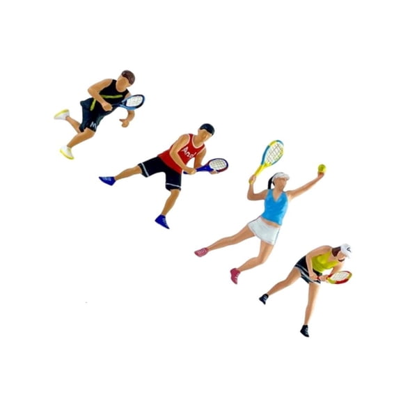Giaone Realistic Tennis Player Figure Model 1:64 Scale Hand Painted Miniature Figures for Dioramas Props,Photography Collector
