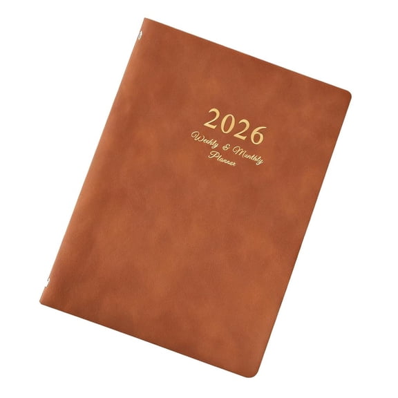 Giaone Refillable 2026 Daily Weekly Academic Planner with 6 Rings Binder Cover