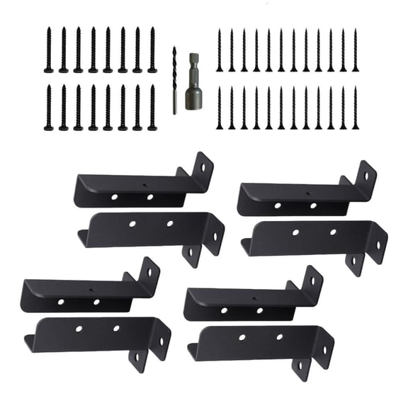 Giaone Reinforced Metal Fence Post Brackets Heavy Duty Stabilization for Structures