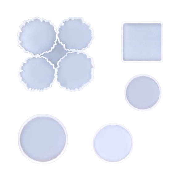 Giaone Resin Coaster Molds,Round Coaster Mold for Epoxy Resin,Silicone Coaster Molds