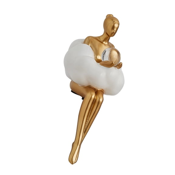 Giaone Resins Cloud Girl Tabletop Decors Figurine Ornament Abstract Art Sculpture for Enhancing the Aesthetic of Any Room Gift