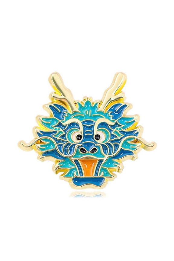 Dragon Totem Lapel Pin Versatile Chinese New Year Zodiacs Dragon Brooch Pins