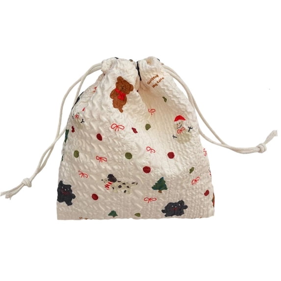 Giaone Reusable Drawstring Pouch Organized For Makeup Brushes Key Cards Storage