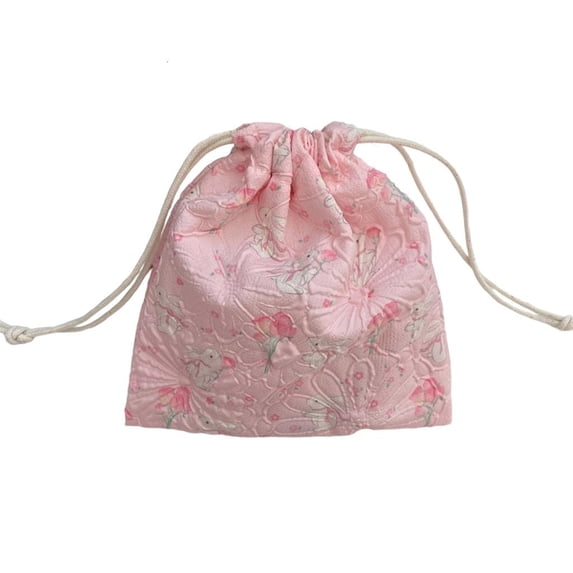 Giaone Reusable Drawstring Pouch Organized For Makeup Brushes Key Cards Storage