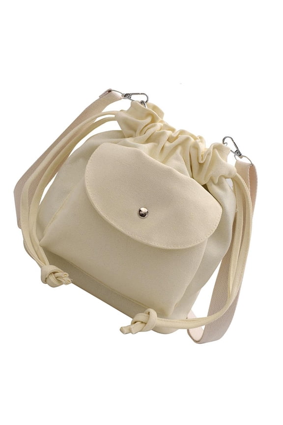 Roomy Unisex Drawstring Bag Shoulder Bags Practical Fabric Everyday Solution
