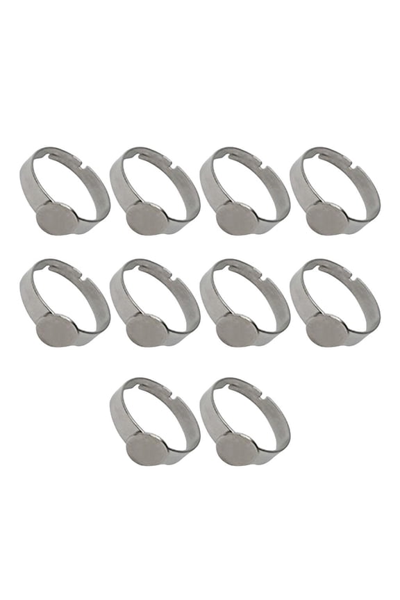 Set Of 10 Adjustable Stainless Steel Rings Support For DIY Accessories