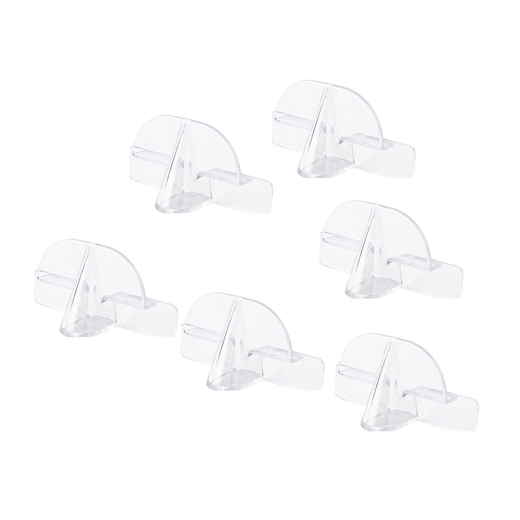 Giaone Set Of 6 Wall Mounted Glasses Racks Transparent Adhesive Design ...