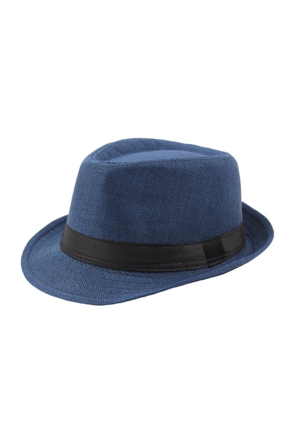 Short Brim Fedora Summer Sun Hat 1920 Ganster Costume Accessory for Men