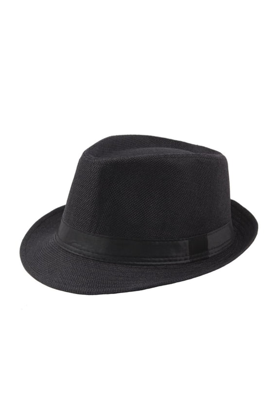 Short Brim Fedora Summer Sun Hat 1920 Ganster Costume Accessory for Men