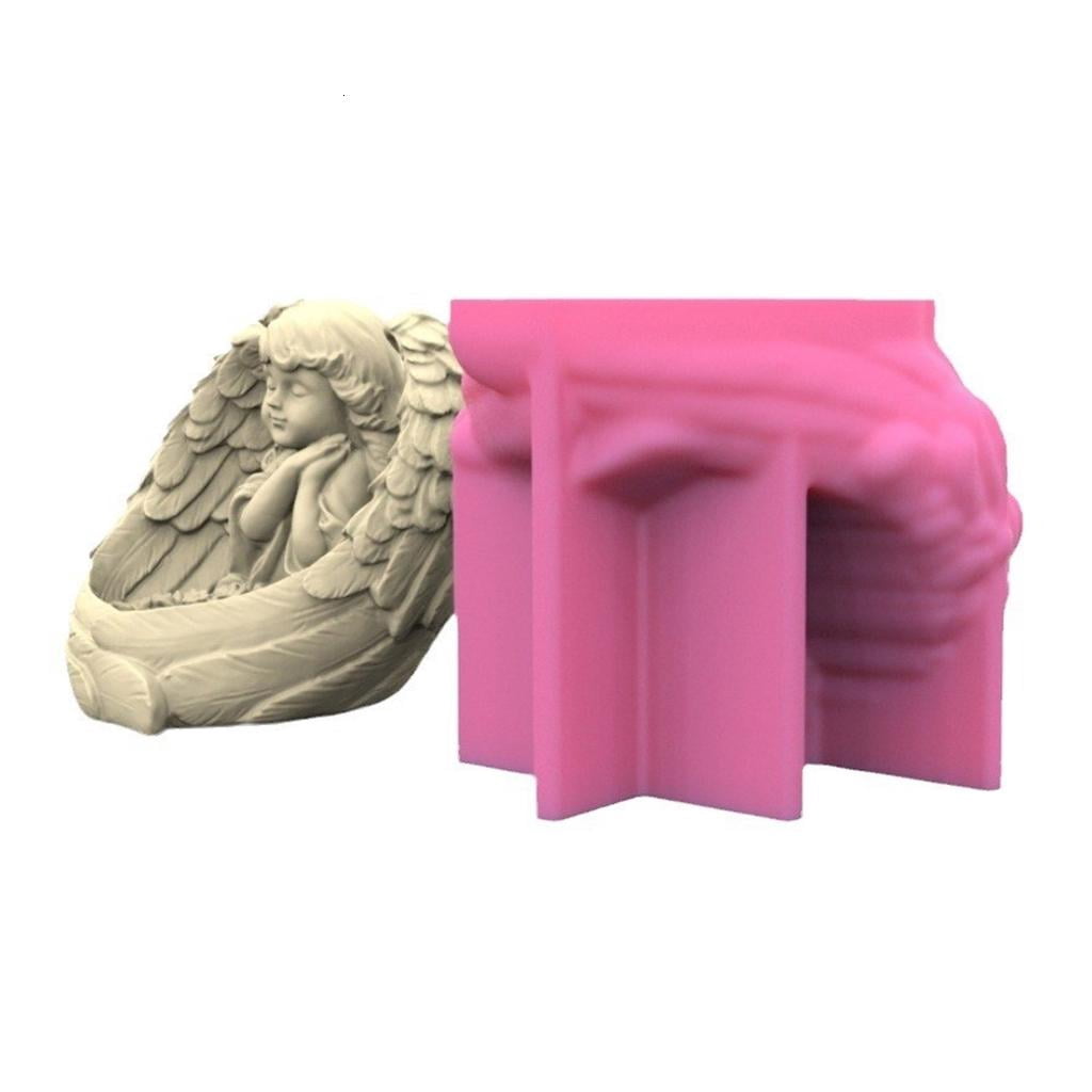 Giaone Silicone Crafts Moulds Candle Holder Molds Angel Girl Shaped for Hand-Making