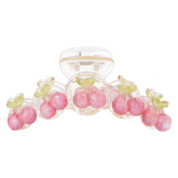 Giaone Small Hair Claw Cherry Hair Clamps Barrette Acrylic Material Head Grab Clip
