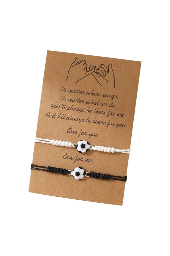 Trendy Braided Soccer Bracelets for Couples and Friend Celebrate Your Bond