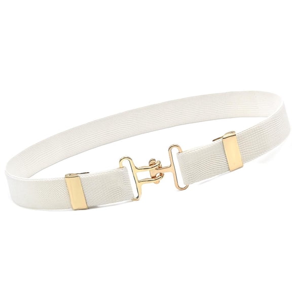 Giaone Soft Elastic Kids Belt With Metal Hook Buckles Flexible Waistband Stretch Belt