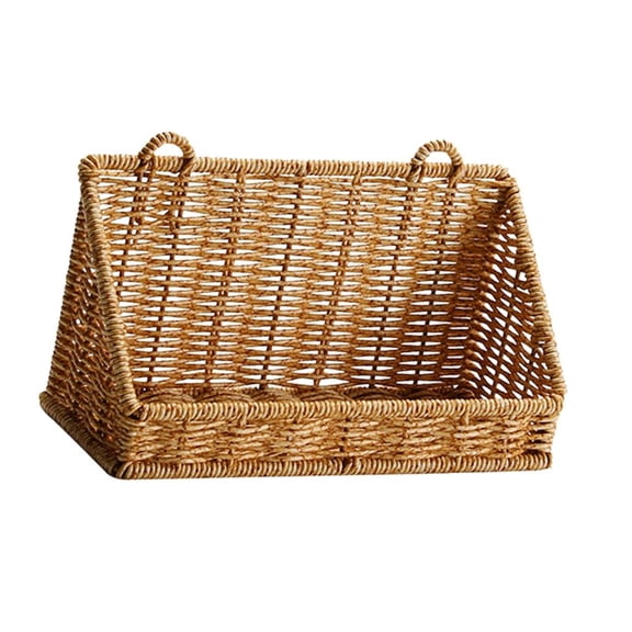 Giaone Space Saving Wicker Basket Multipurpose Hanging Shelf For Bathroom Organization Mounts Easily On Any Wall