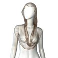 thumbnail image 1 of Giaone Sparkling Rhinestones Hoodie HipHop Dancing Event Hooded Hat Fishnet Tank Tops, 1 of 15