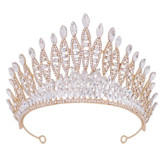 Giaone Sparkling Rhinestones Wedding Crown Crystals Tiara Hair Accessory for Women