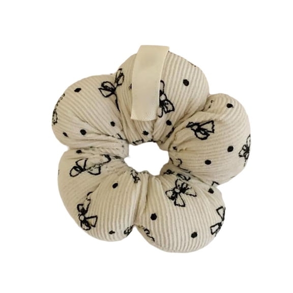Giaone Sponge Floral Hair Band For Girls Elastic Corduroy Hair Tie Accessory