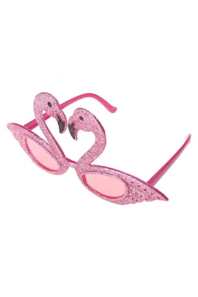 Spring Glasses Flamingo Shape Lens Sequin Frame Glasses for Taking Photo