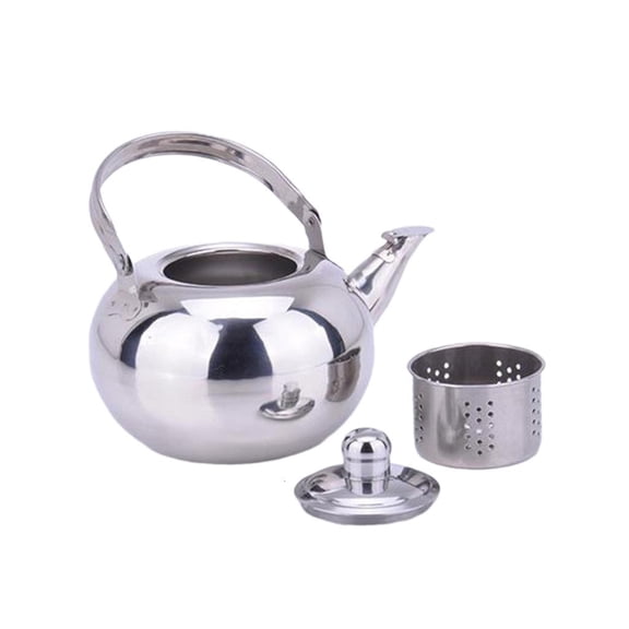 Giaone Stainsless Steel Teapots with Infuser Stovetop Kettles Round Coffee Teas Pots