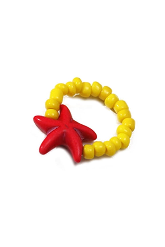 Starfish Beaded Rings Bead Rings Stackable Rings Colorful Jewelry Rings