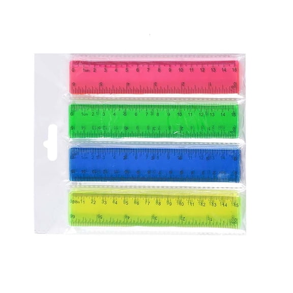 Giaone Straight Ruler with Inches Centimeters, Colored Metric Rulers Measuring Rulers