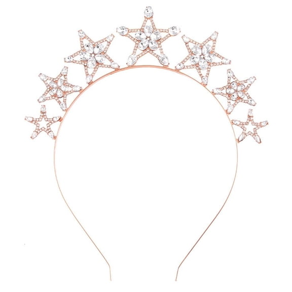 Giaone Stunning Crown Eye-catching Full Rhinestones Crown Hand Beading Crystal
