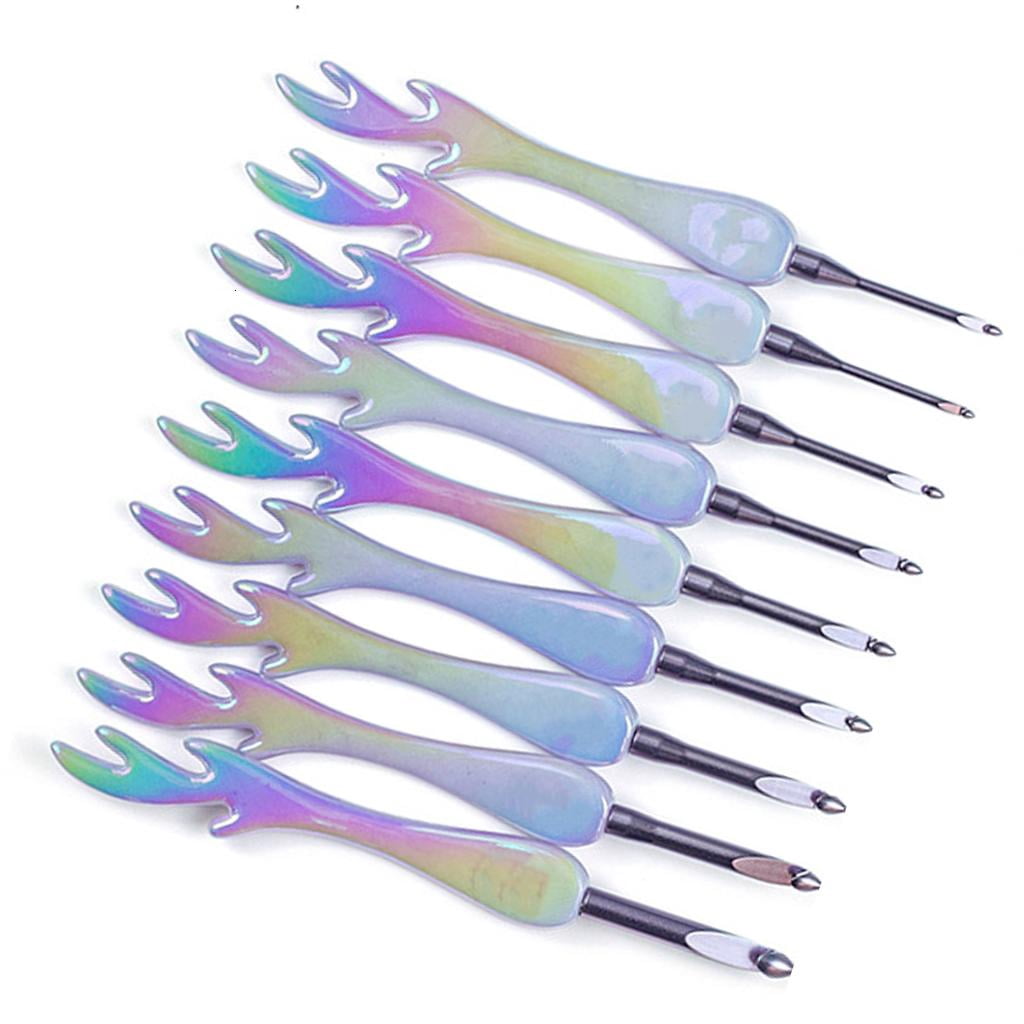 Giaone Sturdy Acrylic Crochet Hook Set Elegant Color Large Handle For Knitting And Crafting
