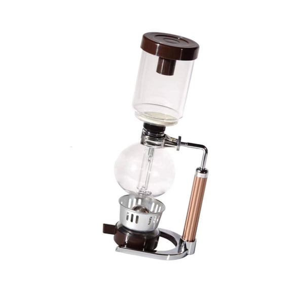 Giaone Sturdy Glass Siphon Coffee Maker Including Wood Handle Vacuum Brewing For Perfect Coffee Tea Cold Brews A