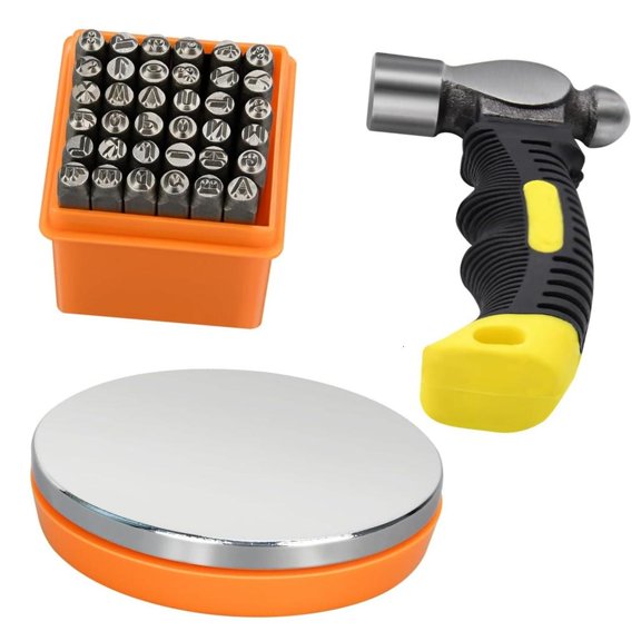 Giaone Sturdy Metal Punching Tool Kit With Multiple Stamp Heads