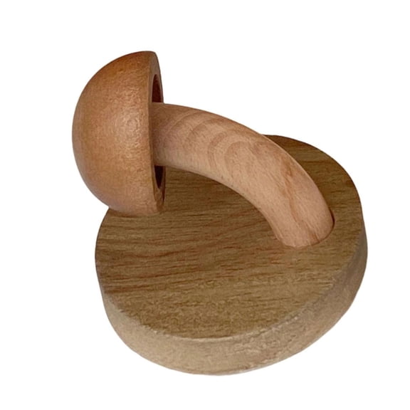 Giaone Sturdy Wooden Mushroom Hook with Adhesive for Damage Release Installation in Entryway Room or Bathroom