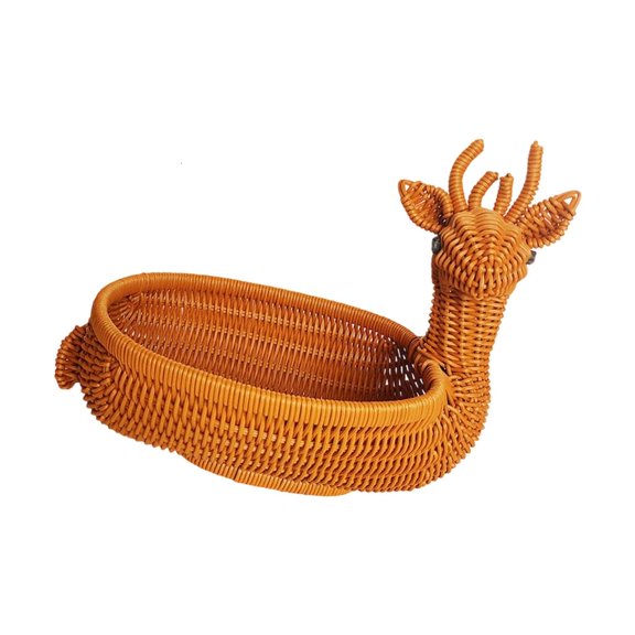 Giaone Stylish Deer Themed Storage Bin For Dry Fruits And Household Items Crafted From PP