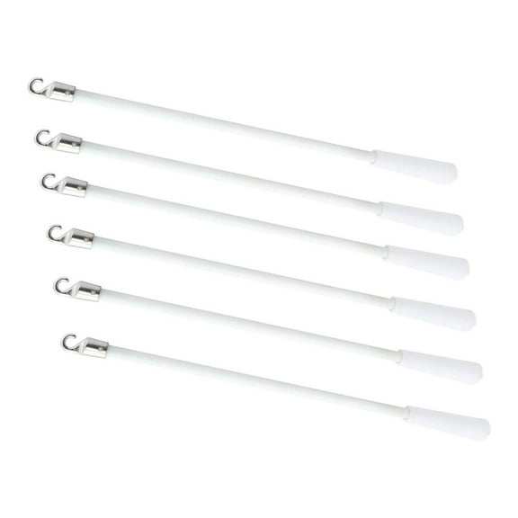 Giaone Stylish White Fiberglass Curtain Wand with Metal Hook for Blinds Rod Curtain Rod