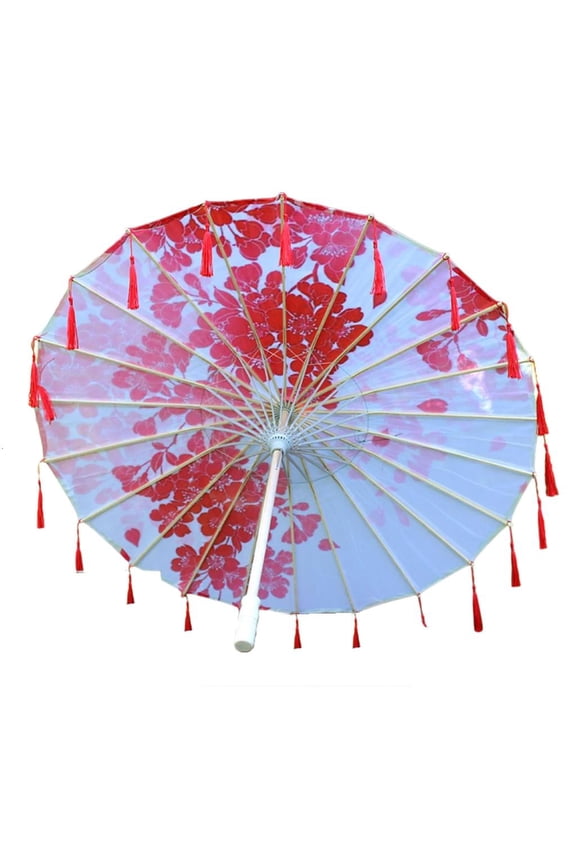 Tassels Umbrella Handmade Umbrella Chinese Parasol Silk Umbrella for Party
