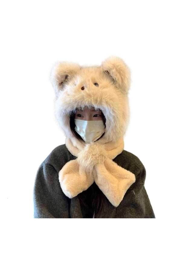 Thicken Bear Trapper Hat Stylish Cap for Cold Weather Insulated for Outdoor