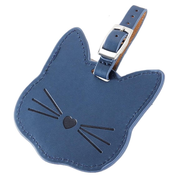 Giaone Travel Cute for Cat Luggage Tag Name Phone Address Label Identifier Suitcase Tags with Strap Gift