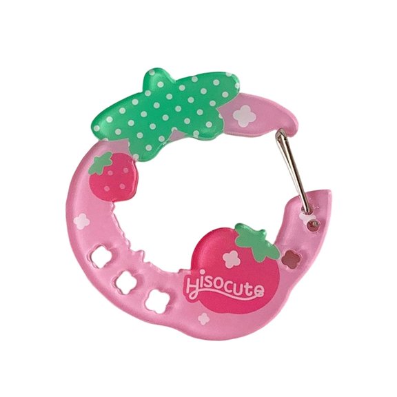 Giaone Trendy Carabiner Acrylic Keychain Bag Ornament Fashionable Backpack Pendant