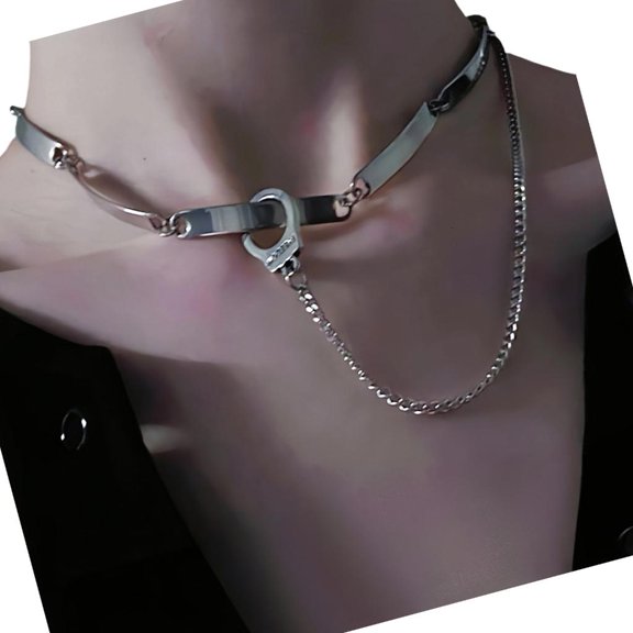 Giaone Trendy Gold Silver Collarbone Chain Necklace Ti Steel Double Circlet Design Neckchain Ideal For Stacking