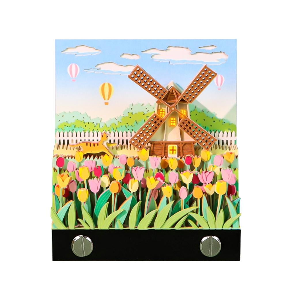 Giaone Twenty twenty six LED Brightened 3D Fan Calendar Weekly Planner Creative Note Pad